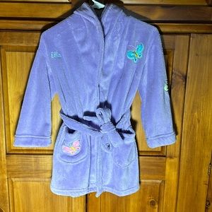 Xhilaration Purple Girls Plush Comfy Butterfly Bathrobe “Ella”